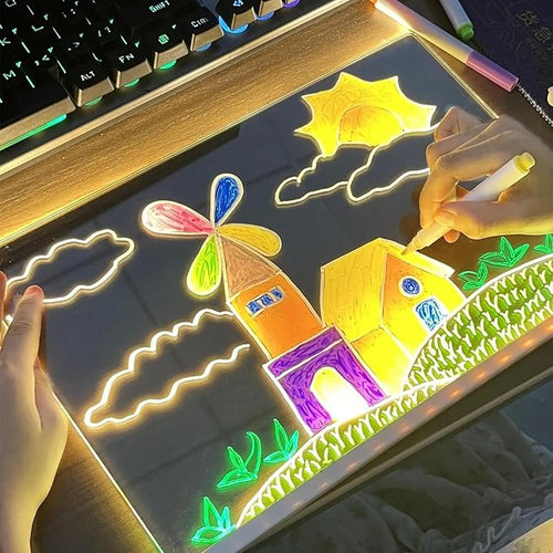 🌟 لوح الرسم والكتابة المضيء للأطفال 🧸