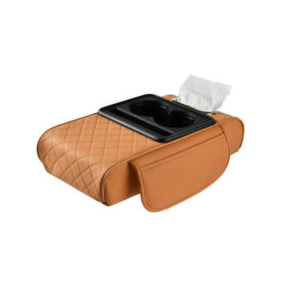 🚗 وسادة ومسند ذراع للسيارة 5 في 1 – راحة وحفظ كل أغراضك! ✨