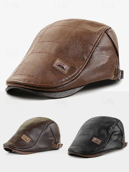 🧢 قبّعة بيريه جلدية فاخرة — ستايل كلاسيكي بلمسة عصرية