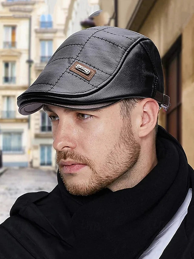 🧢 قبّعة بيريه جلدية فاخرة — ستايل كلاسيكي بلمسة عصرية